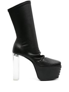 Rick Owens bottes à bout ouvert - Noir