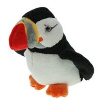 Pluche papegaaiduiker/puffin zeevogel knuffel 15 cm