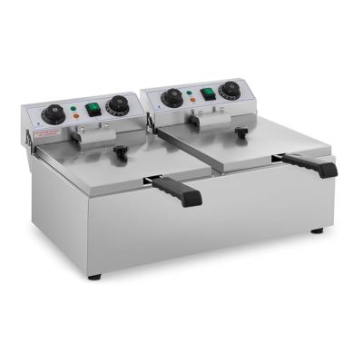 Elektrische friteuse - 2 x 10 liter - timer - 230V