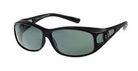 FitOfar overzetzonnebril zwart dames met groene lens VZ1002A - thumbnail
