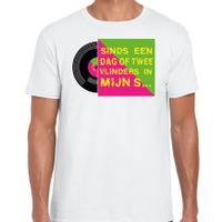 Disco verkleed t-shirt voor heren - doe maar lekker 80s party - wit - jaren 80 feest/carnaval