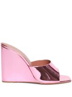 Amina Muaddi mules compensées Lupita 95 mm - Rose