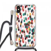 Tropical Dots: iPhone XS Max Transparant Hoesje met koord