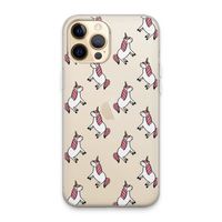 Eenhoorns overal: iPhone 13 Pro Max Transparant Hoesje