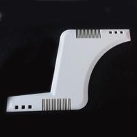 Dubbelzijdige baard kam molding sjabloon tool baard shaping styling tool met ingebouwde kam (wit) Dubbelzijdige baard kam molding sjabloon tool baard shaping styling tool met ingebouwde kam (wit)