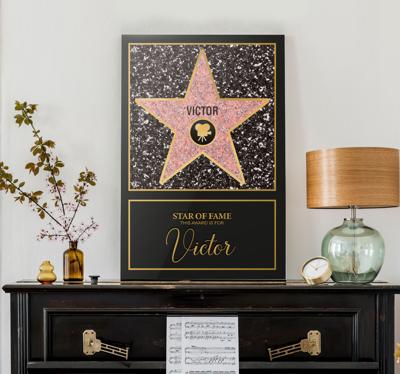 "Ster van fame" Canvas schilderij woonkamer
