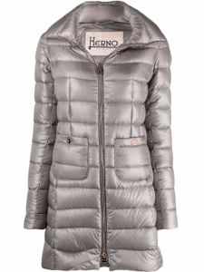 Herno manteau matelassé à fermeture zippée - Gris