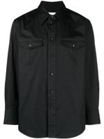 LEMAIRE chemise en coton à manches longues - Noir