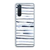 Ink Stripes: Sony Xperia 5 II Transparant Hoesje