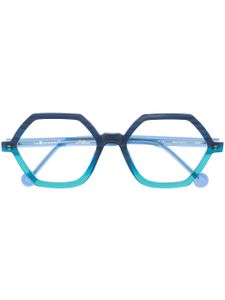 L.A. EYEWORKS lunettes de vue à monture géométrique - Bleu