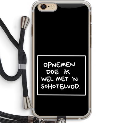 Schotelvod: iPhone 6 PLUS / 6S PLUS Transparant Hoesje met koord