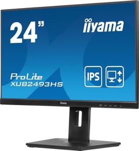 Iiyama ProLite XU2493HS-B6 LED-monitor Energielabel E (A - G) 60.5 cm (23.8 inch) 1920 x 1080 Pixel 16:9 0.5 ms HDMI, DisplayPort, Hoofdtelefoon (3.5 mm