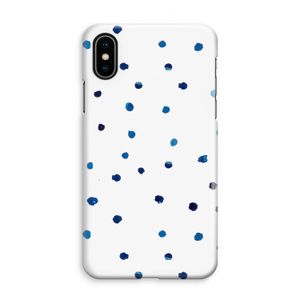 Blauwe stippen: iPhone XS Max Volledig Geprint Hoesje