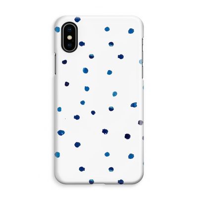 Blauwe stippen: iPhone XS Max Volledig Geprint Hoesje