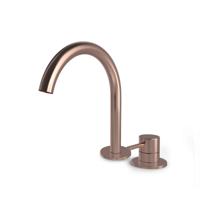 Hotbath BUDDY Wastafelmengkraan 2 gats Geborsteld Koper PVD (B123BCP)