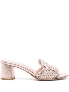 Le Silla mules Gilda 65 mm à strass - Rose