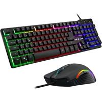 Combo KRYPTON - THE G-LAB - Retro bedraad gamingtoetsenbord en muispakket - RGB-verlichting