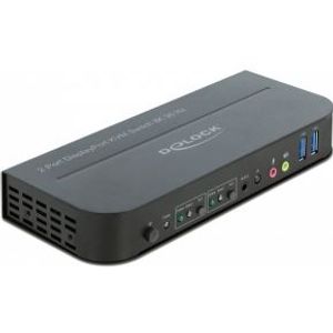 Delock 11482 DisplayPort 1.4 KVM-switch 8K 30 Hz met USB 3.0 en audio