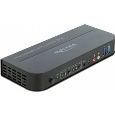 Delock 11482 DisplayPort 1.4 KVM-switch 8K 30 Hz met USB 3.0 en audio