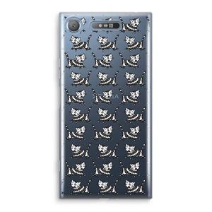 Zwarte poes: Sony Xperia XZ1 Transparant Hoesje