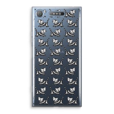 Zwarte poes: Sony Xperia XZ1 Transparant Hoesje