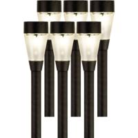 Lumineo Jive solar verlichting - 6x - buitenlamp/tuinlamp - LED - 32 cm