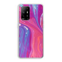Paarse stroom: Oppo A94 5G Transparant Hoesje