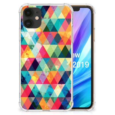 Apple iPhone 11 Doorzichtige Silicone Hoesje Geruit Apple iPhone 11 Doorzichtige Silicone Hoesje Geruit