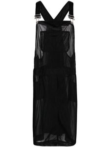 MOSCHINO JEANS robe transparente à design salopette - Noir