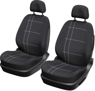 Set van 2 autostoelhoezen voorin - XLCOVER - Airbag compatibel - Zwart - Hoezen voor stoelen en hoofdsteunen Set van 2 autostoelhoezen voorin - XLCOVER - Airbag compatibel - Zwart - Hoezen voor stoelen en hoofdsteunen
