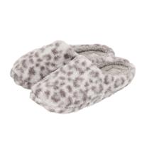 Apollo Instap sloffen - lichtgrijs - luipaard print - pantoffels - antislip zool