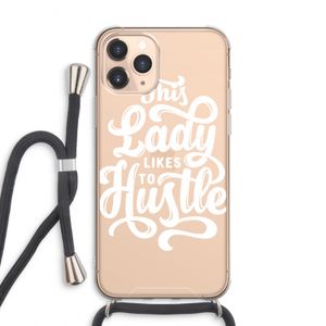 Hustle Lady: iPhone 11 Pro Max Transparant Hoesje met koord