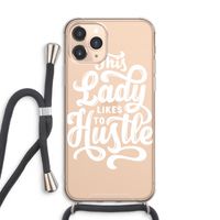 Hustle Lady: iPhone 11 Pro Max Transparant Hoesje met koord