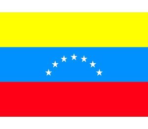 20x Stickertjes Venezuela vlag 10 cm   -