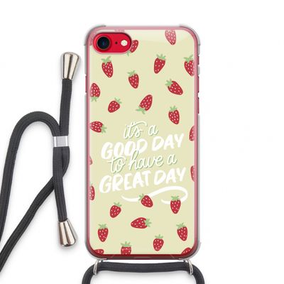 Don't forget to have a great day: iPhone SE 2020 Transparant Hoesje met koord