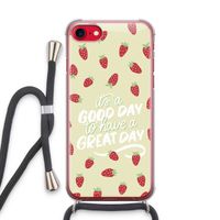 Don't forget to have a great day: iPhone SE 2020 Transparant Hoesje met koord