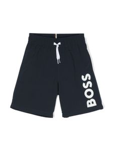 BOSS Kidswear short de bain à logo imprimé - Bleu