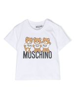 Moschino Kids t-shirt en coton à logo imprimé - Blanc