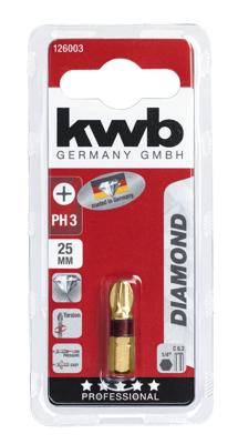 Bit Diamond 25 mm phillips Nr. 3 kaart - Eurofix