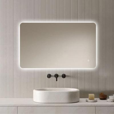 Loxa - Rechthoekige Badkamerspiegel Malaga met led 100x60cm - Dimbaar - 3 Led standen - Condensvrij vlak - Duurzame kwalieit - Eenvoudige installatie