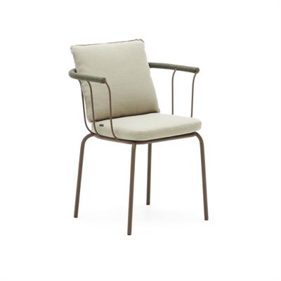 Kave Home Tuinstoel 'Salguer' Gevlochten touw en staal, kleur Beige