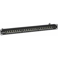 Intellinet 720038 24 poorten Netwerkpatchpaneel 483 mm (19) CAT 6 1 HE Zwart Ingericht