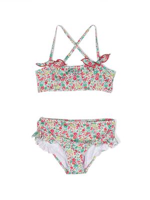 Bonpoint bikini à fleurs - Vert