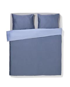 HEMA Dekbedovertrek 200x200/220cm Satijn Blauw (lichtblauw)