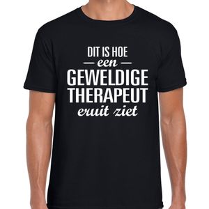 Dit is hoe een geweldige therapeut eruit ziet cadeau t-shirt zwart heren 2XL  -