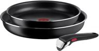 Tefal L1539143 Zwart Aluminium 3 Onderdelen 2 Stuks Ø 24 cm Ø 28 cm Pannenset