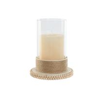 Kaarshouder Home ESPRIT Lichtbruin Metaal Touw 17 x 17 x 23 cm