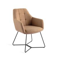 Jesper Home Eetkamerstoel 'Noto' Beehive Black, kleur Toasted Toffee - thumbnail