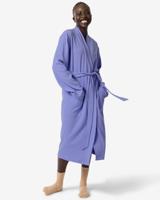 HEMA Damesbadjas Wafel Blauw Blauw (blauw)