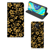 Xiaomi Redmi Note 9 Pro | 9S Smart Cover Gouden Bloemen - thumbnail